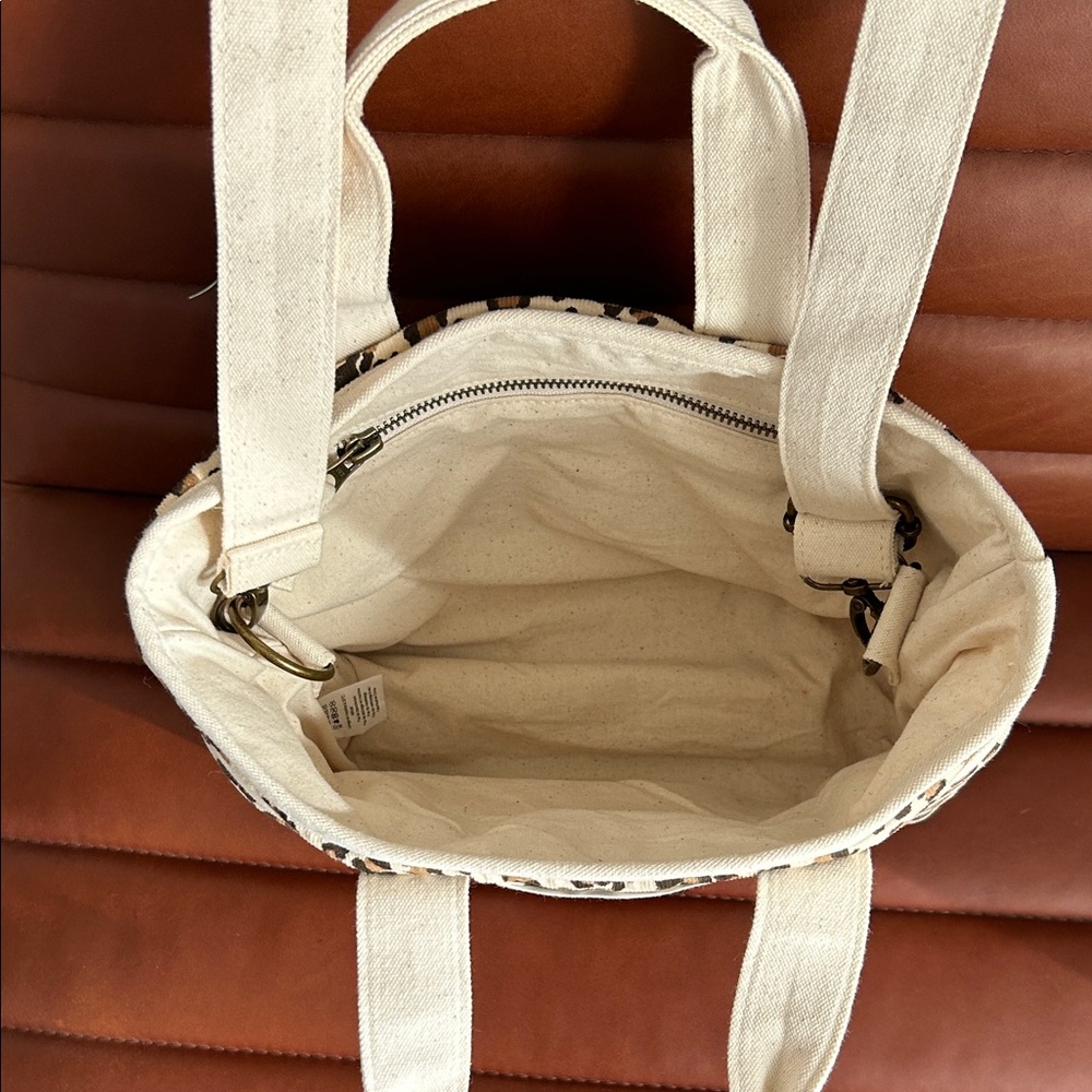 Sezane Leopard Print Mini Tote - Picture 3 of 4